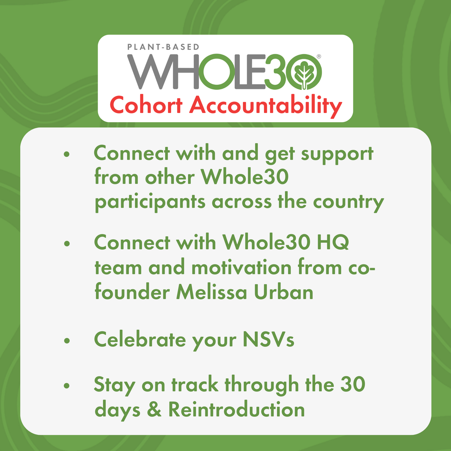 Community Cohort: Plant-Based September WHOLE30