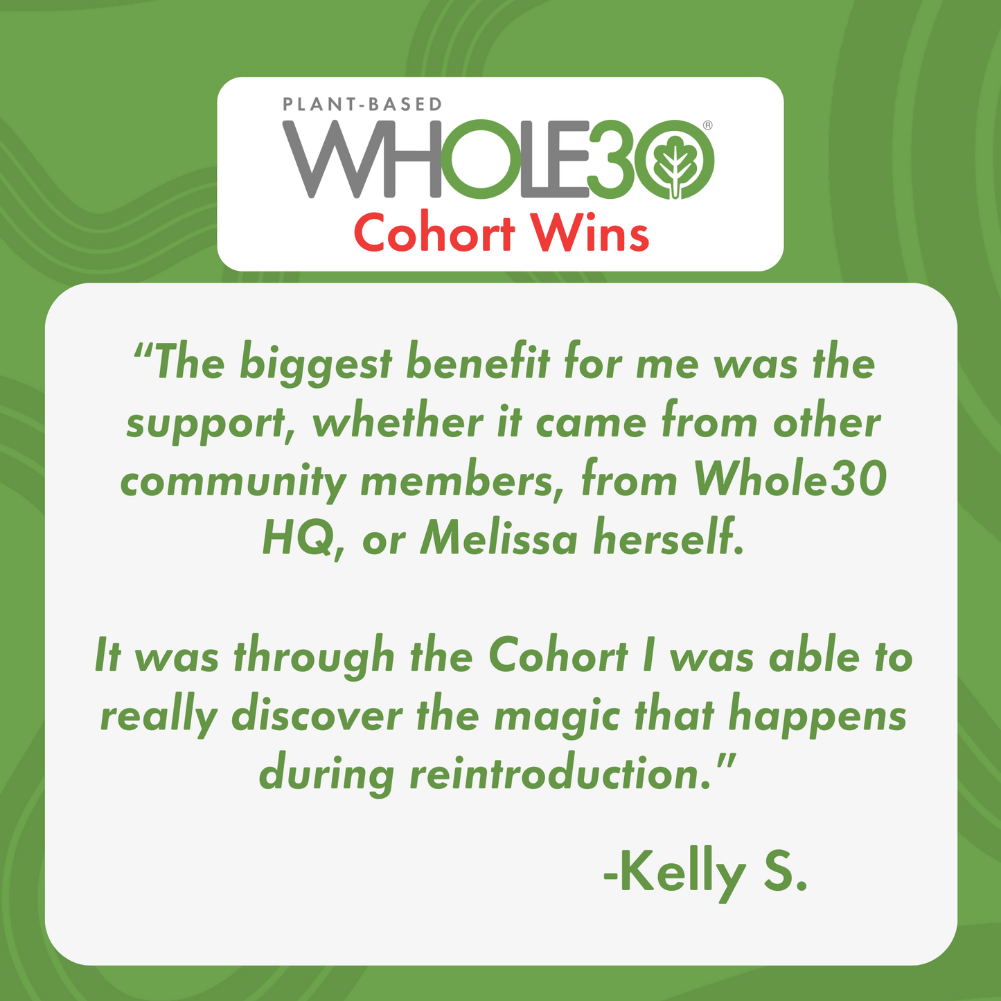 Community Cohort: January 2024 Plant-Based Whole30